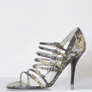 SNAKE HIGH HEELS  7 STRAPS **Carlos Santana **